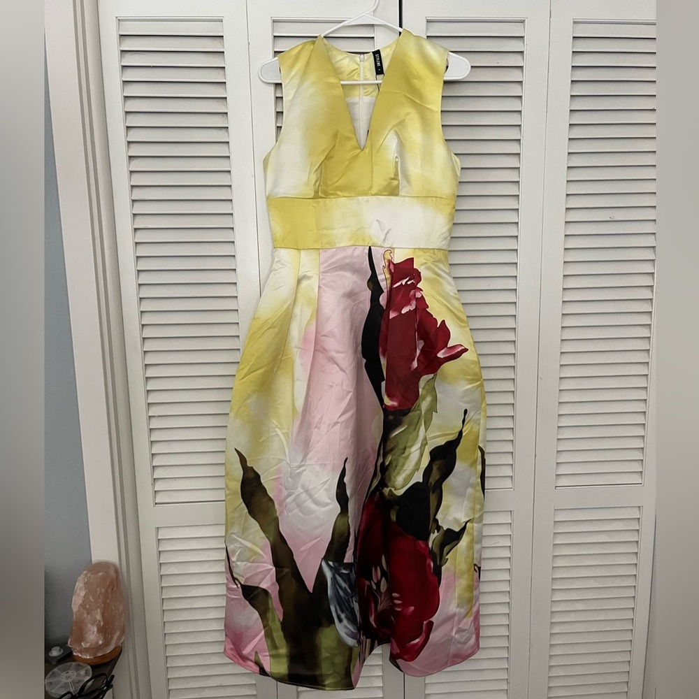 STYLEWE Yellow V-Neck Dress